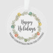 Prettige feestdagen Ornament Feestelijke krans (voorkant)