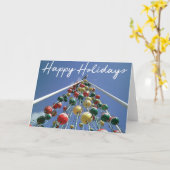 PRETTIGE FEESTDAGEN - ORNAMENT KAART (Gele Bloem)