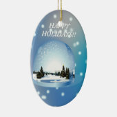 prettige feestdagen Ornament! Keramisch Ornament (Rechts)