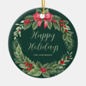 Prettige feestdagen Ornament kerstkrans (Voorkant)