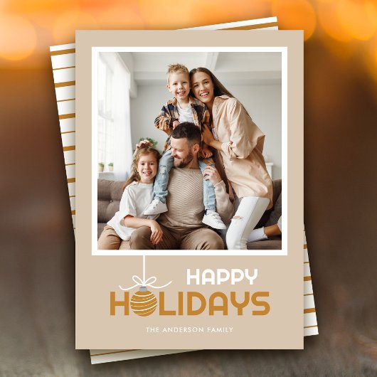 Prettige feestdagen Ornament Modern Minimaal Feestdagenkaart