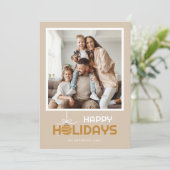 Prettige feestdagen Ornament Modern Minimaal Feestdagenkaart (Staand voorkant)