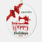 Prettige feestdagen Ornament Naailiefhebber (Links)