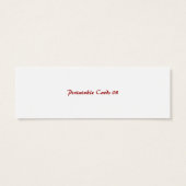 Prettige feestdagen, ornament op rode achtergrond mini visitekaartjes (Achterkant)