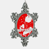 prettige feestdagen - Ornament van Santa Pewter Sn (Links)