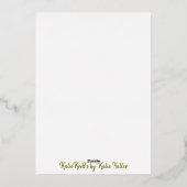 Prettige feestdagen Ornament Wenskaart Rood en Gro (Achterkant)