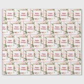 prettige feestdagen ornamenten cadeaupapier (Vlak)