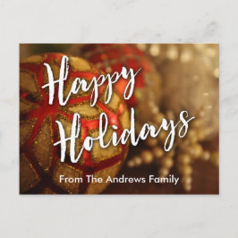 Prettige feestdagen Ornamenten Foto & Typografie