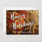 Prettige feestdagen Ornamenten Foto & Typografie (Voorkant / Achterkant)