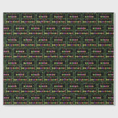 PRETTIGE FEESTDAGEN Ornamenten met Garland Cadeaupapier (Vlak)