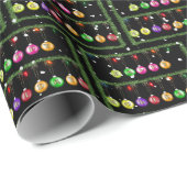 PRETTIGE FEESTDAGEN Ornamenten met Garland Cadeaupapier (Rol Hoek)