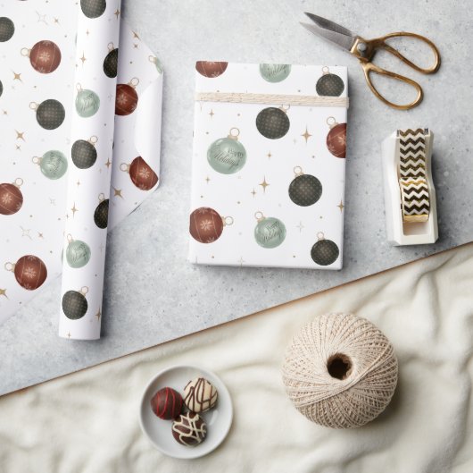 Prettige feestdagen Ornamenten Neutraal Feestgesch Cadeaupapier (Crafts)