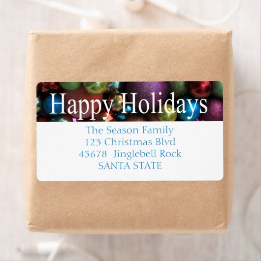 prettige feestdagen ornaments Holiday Label (Insitu)