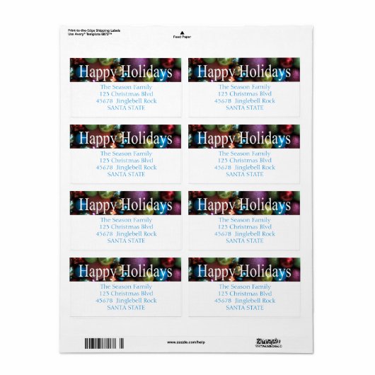 prettige feestdagen ornaments Holiday Label (Full Sheet)