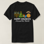 prettige feestdagen over de hele wereld t-shirt (Design voorkant)