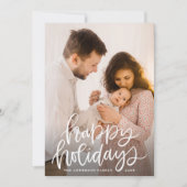 Prettige feestdagen Overlay-foto met witte letters Feestdagenkaart (Voorkant)