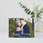 Prettige feestdagen Paar Foto Briefkaart W (Staand voorkant)