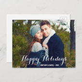 Prettige feestdagen Paar Foto Briefkaart W (Voorkant / Achterkant)