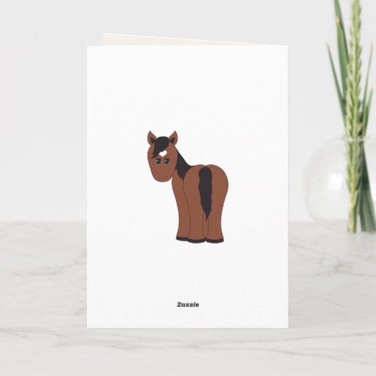 Prettige feestdagen Paard Kerst Wenskaart (Achterkant)