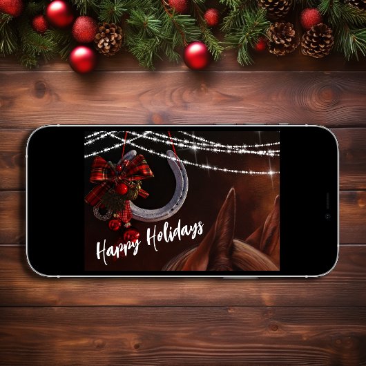 prettige feestdagen Paarden en Hoefijzers Kerstmis
