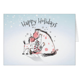 prettige feestdagen Paarden en slachtdieren