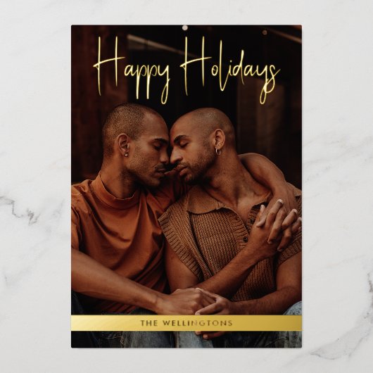 prettige feestdagen Paarse Modern Calligrafie Kers (Voorkant)