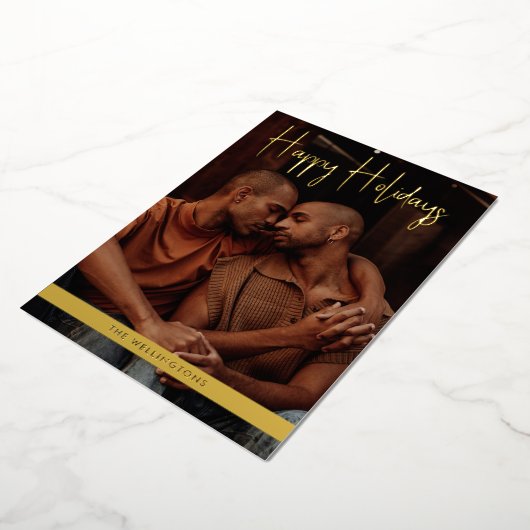 prettige feestdagen Paarse Modern Calligrafie Kers (Gedraaid)