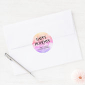 PRETTIGE FEESTDAGEN Paarse, roze, glitter Sticker (Envelop)