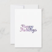 prettige feestdagen Paarse ruimte Galaxy Typografi Kaart (Achterkant)