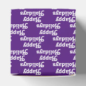 "Prettige feestdagen" paarse vioolse cadeaubon Bedankdoosjes (Bovenkant)