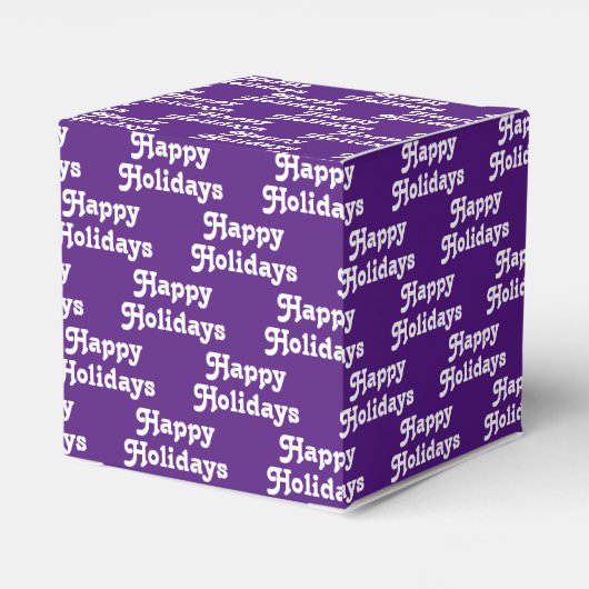 "Prettige feestdagen" paarse vioolse cadeaubon Bedankdoosjes (Achterkant)