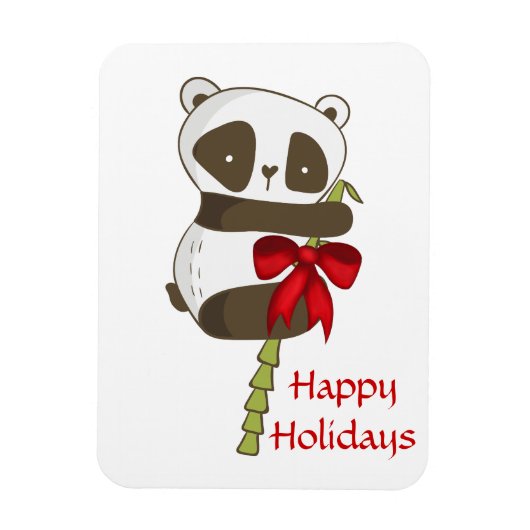 prettige feestdagen Panda Magneet (Verticaal)