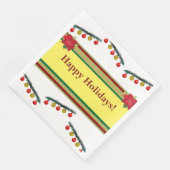 prettige feestdagen Papier Napkin Servet (Hoek)
