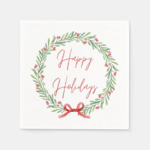 prettige feestdagen Papier Napkin