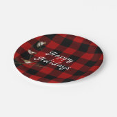 Prettige feestdagen papieren bordje (Gekanteld)