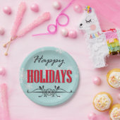 prettige feestdagen papieren bordje (Feest)