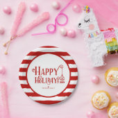 Prettige feestdagen papieren bordje (Feest)