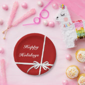 prettige feestdagen papieren bordje (Feest)