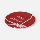 prettige feestdagen papieren bordje (Gekanteld)