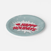 prettige feestdagen papieren bordje (Gekanteld)