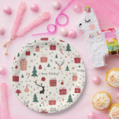 prettige feestdagen papieren bordje (Feest)