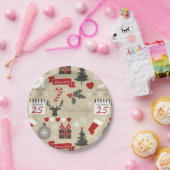 prettige feestdagen papieren bordje (Feest)