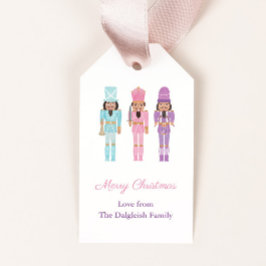 Prettige feestdagen Pastel Afro-Amerikaanse Notenk Cadeaulabel