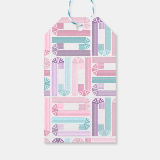 Prettige feestdagen Pastel Afro-Amerikaanse Notenk Cadeaulabel (Achterkant)