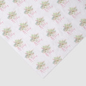 Prettige feestdagen Pastel Poinsettia Tissuepapier (Detail)