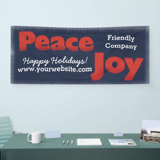 prettige feestdagen Peace and Joy Goodwill Banner (Beurs)
