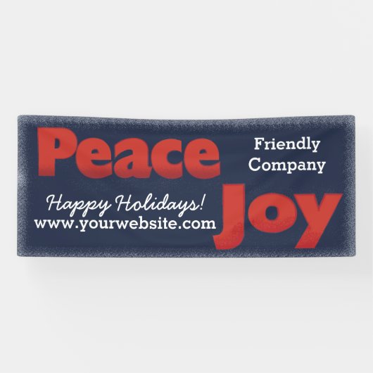 prettige feestdagen Peace and Joy Goodwill Banner (Horizontaal)
