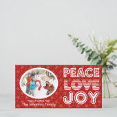 Prettige feestdagen Peace Love Joy Winter Feestdagenkaart (Staand voorkant)