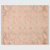 prettige feestdagen Peach Roos Gold Glitter Kerstm Cadeaupapier (Vlak)