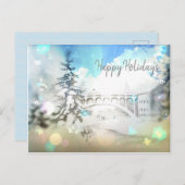 Prettige feestdagen pencil-verfkaart (Voorkant / Achterkant)